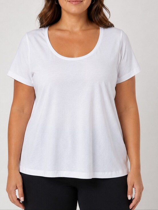 My Style Tops - Size XL My Style White Short Sleeve T-Shirt
